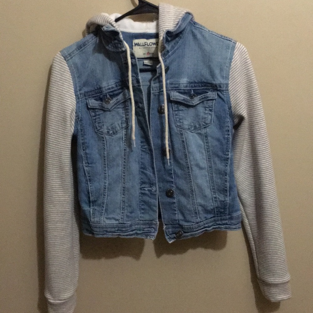Jean jacket/hoodie size small